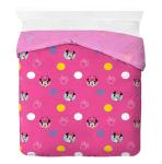 Jay Franco Duvet Cover Set – 3 Piece Comforter Cover and Sham Set, Super Soft Cozy Kids Bedding (Insert Not Included) Pink- Minnie Mouse, Full