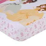 NoJo Disney Princess Make A Wish Pink, White and Yellow Once Upon a Time Nursery Photo Op Fitted Crib Sheet