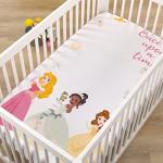 NoJo Disney Princess Make A Wish Pink, White and Yellow Once Upon a Time Nursery Photo Op Fitted Crib Sheet