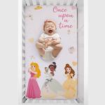 NoJo Disney Princess Make A Wish Pink, White and Yellow Once Upon a Time Nursery Photo Op Fitted Crib Sheet