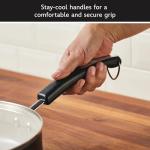 Farberware Disney Monochrome Ceramic Cookware Nonstick Saute Pan with Lid and Helper Handle, Dishwasher Safe, 4.5 Quart - Black