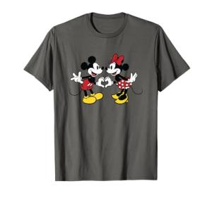 Disney Mickey and Friends Valentine's Mickey & Minnie Heart T-Shirt