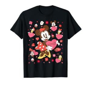 Disney Minnie Mouse & Friends Valentine's Day Retro Hearts T-Shirt