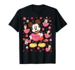 Disney Mickey Mouse & Friends Valentine's Day Retro Hearts T-Shirt