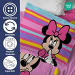 Jay Franco Duvet Cover Set – 3 Piece Comforter Cover and Sham Set, Super Soft Cozy Kids Bedding (Insert Not Included) Pink- Minnie Mouse, Queen