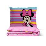 Jay Franco Duvet Cover Set – 3 Piece Comforter Cover and Sham Set, Super Soft Cozy Kids Bedding (Insert Not Included) Pink- Minnie Mouse, Queen