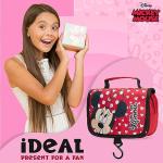 Disney Stitch Hanging Toiletry Bags for Women Teenagers Girls Minnie Mouse Cosmetic Bag Travel Accessories Stitch Gifts (Red Minnie)