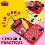 Disney Stitch Hanging Toiletry Bags for Women Teenagers Girls Minnie Mouse Cosmetic Bag Travel Accessories Stitch Gifts (Red Minnie)