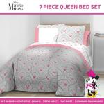 Jay Franco Disney Minnie Mouse Queen Comforter Set - 7 Piece Bedding Includes Sheet Set & Pillow Covers - Super Soft Cozy Pink Mandala Bedding