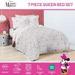 Jay Franco Disney Minnie Mouse Queen Comforter Set - 7 Piece Bedding Includes Sheet Set & Pillow Covers - Super Soft Cozy Pink Mandala Bedding