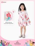 Disney Princess Ariel Playwear Dress Baby Girl A-Line Ruffle Long Sleeve Winter Fall Clothes Infant Floral Outfit Birthday Party Gift Pink 3-6 Months