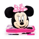 Jay Franco Disney Minnie Mouse Nogginz Set - 40 x 50 Inch Lightweight Travel Throw Blanket & Pillow - Kids Super Soft 2 Piece Bedding Set