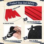 Zhanmai 4 Pcs Pirate Accessories Halloween Pirate Headband Costume Party Supplies Head Scarf Eye Patches for Cosplayer(Red)