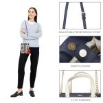 Bioworld Disney Bashful Mickey Pose 11.3" Blue & White Striped Crossbody Bag