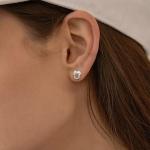 Mouse Bow Earrings Sterling Silver Small Animal Stud Earrings for Women Hypoallergenic Cubic Zirconia Cute Lovely Earring Gifts for Sister