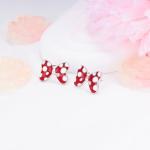 Red Bow Earrings Sterling Silver Red Mouse Bowknot Stud Earrings Cute Dainty Sweet Lucky Cute Animal Jewelry Gifts for Women Daughter Birthday