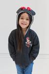 Disney Minnie Mouse Little Boy Girl Kids Fleece Zip Up Hoodie Red/Gray 6
