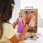 Disney Store Official Rapunzel Story Doll - 11 Inches - Includes Coloring Book and Additional Dress, Princess Doll in Classic Outfit, Disney Princess Toys for Girls