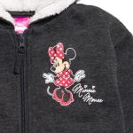 Disney Minnie Mouse Little Boy Girl Kids Fleece Zip Up Hoodie Red/Gray 6