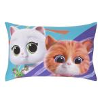 NoJo Disney Junior SuperKitties Purple, Pink, and Aqua, with Ginny, Sparks, Buddy, and Bitsy 4 Piece Toddler Bed Set - Comforter, Fitted Bottom Sheet, Flat Top Sheet, and Reversible Pillowcase