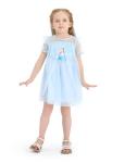 Disney Frozen Dress Elsa Dress for Girls Sparkle Tulle Ruffle Dresses for Toddler Girls Casual Toddler Dresses Blue Dress 3-4T
