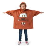 Disney Cars Lightning McQueen Tow Mater Sherpa Lined Oversized Hoodie with Pockets for Big Kid One Size (Fits Sizes 4 to 10) Brown