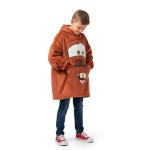Disney Cars Lightning McQueen Tow Mater Sherpa Lined Oversized Hoodie with Pockets for Big Kid One Size (Fits Sizes 4 to 10) Brown