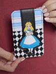 Disney Card Holder Wallet Slim Compact (Alice Black and White)
