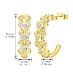 Mouse Earrings 18K Gold Plated Sterling Silver Cute Animal Stud Earrings for Women Hypoallergenic Cubic Zirconia Lovely Mouse Earring Jewelry Gifts for Sister