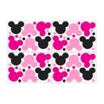 Cute Mouse Wall Decals Children's Cartoon Bedroom Background Wall Decoration Self-Adhesive PVC Pink Mouse Wall Stickers for Girls Pink, Black, Rose