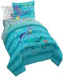 Disney Pixar Luca Here We Go 5 Piece Twin Size Bed Set - Includes Comforter & Sheet Set - Super Soft Fade Resistant Microfiber (Official Disney Pixar Product)