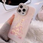 Pretaco for iPhone 16 Pro Max Case, [Deluxe Fashion Pink Case][Laser 3D Fireworks Castle Case][Premium Case with Bracelet] PC+TPU Shockproof and Drop Resistant for Women and Girls
