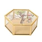 Winnie the Pooh Glass Jewelry Box with Piglet