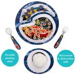 The First Years Disney/Pixar Cars Dinnerware Set - Toddler Plates and Toddler Utensils - 4 Count