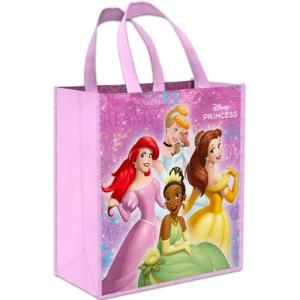 Disney Princess Tote Bag - Accessories Set with 15" Grocery Bag Featuring Ariel, Cinderella, Belle, Tiana, More | Double-Sided Disney Princess Reusable Bags Medium