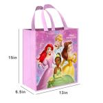 Disney Princess Tote Bag - Accessories Set with 15" Grocery Bag Featuring Ariel, Cinderella, Belle, Tiana, More | Double-Sided Disney Princess Reusable Bags Medium