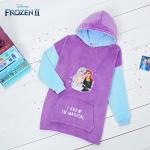 Disney Stitch Fleece Hoodie Blanket for Kids and Teenagers - One Size Fluffy Oversized Hoodie - Stitch Gifts (Purple Frozen)