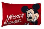 Jay Franco Disney Mickey Mouse Stripes 1 Pack Pillowcase - Double-Sided Kids Super Soft Bedding