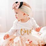 BBGifts 3PCS Baby Girl Mouse Ears Headbands with Sequin Bow, 4.5inches Wide Nylon Turban Hairband, Theme Park Headwear, Hair Bow Headband for Toddler, Kids, Party Supplies