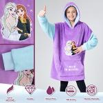 Disney Stitch Fleece Hoodie Blanket for Kids and Teenagers - One Size Fluffy Oversized Hoodie - Stitch Gifts (Purple Frozen)