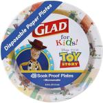 Glad for Kids Disney Pixar Toy Story Disposable Paper Plates for Parties and Everyday Meals, Sturdy Kid-Friendly Design for Birthdays and Family Events, 8.5 Inch, 40 Count