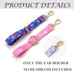 EQVYG 3PCS Mouse Ear Holder for Backpack Theme Park Trip Essentials Bag Charm Adjustable Keychain Colorful Lanyard Organizer Decor Pink Purple