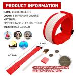 KIRALUMI 8 PCS LED Glow Bracelets, Light Up Bracelets for Kids Adults - Christmas Glow in The Dark Party Bracelets Favors Supplies for Concerts, Festivals, Game Prizes, Sports, Rave Accessories.