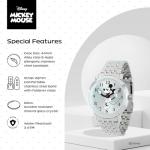 Disney Vintage Mickey Mouse Watch for Men, Classic Mickey Watch, Watches for Men, Stylish Watches, Timeless Mouse Timepiece Him, Silver Dial & Case, Stainless Steel Strap
