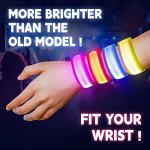 KIRALUMI 8 PCS LED Glow Bracelets, Light Up Bracelets for Kids Adults - Christmas Glow in The Dark Party Bracelets Favors Supplies for Concerts, Festivals, Game Prizes, Sports, Rave Accessories.