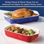 Disney Home Bon Voyage Ceramic Baking Dish/Bakeware Set/Lasagna Pans, Dishwasher Safe, Oven to Table, 2 Piece Baker Set - Mixed Colors