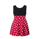 Girls Minnie Princess Dresses Mini Dress for Girls Minnie Costume Baby Girl Dress Polka Dot Dress (Red, 7-8)
