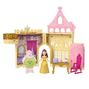 Mattel Disney Princess Toys, Storytime Stackers Belle's Castle, Stackable Doll House with Small Doll & 9 Pieces, Inspired by The Disney Movie