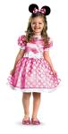 Disney Minnie Mouse Pink Dress Costume for Girls, Official Disney Costume, Todder Size Medium (3T-4T)