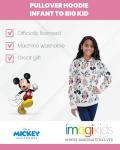 Disney Minnie Mouse Big Girls Fleece Pullover Hoodie White/Bow 10-12